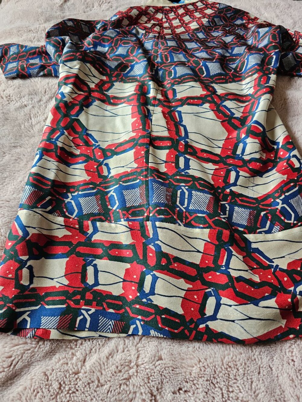 Dries Van Noten Silk Batik Pleated Short Sleeve Dress NWOT Made in Belgium Sz 42 - Picture 10 of 13